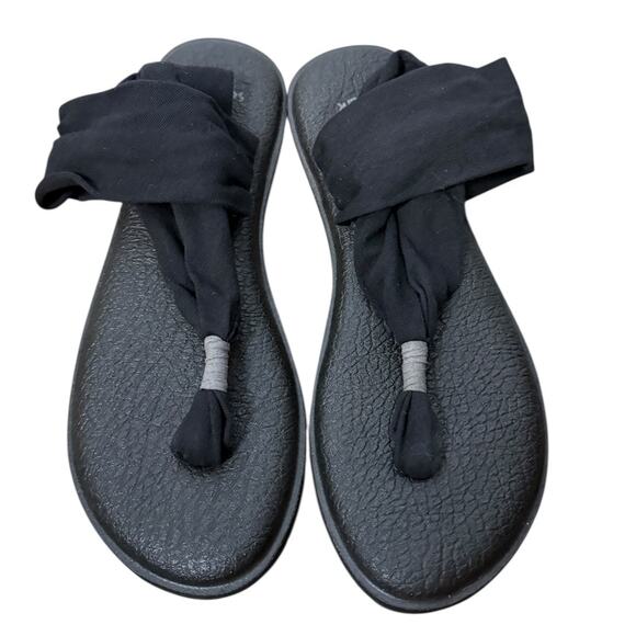 SANUK Black Yoga Sling Sandal SZ 9 - Picture 3 of 7